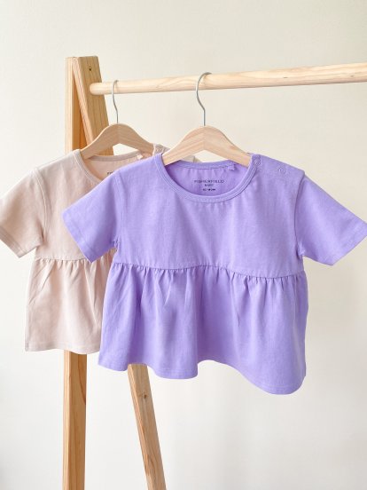 Základné elastické bavlnené šaty pre bábätká