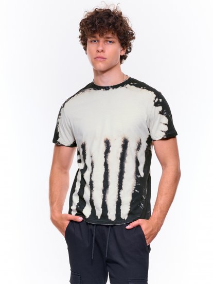 Памучна тениска с батик мъжка