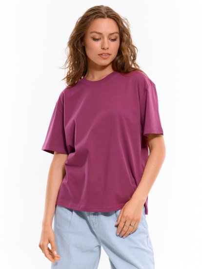 Basic oversize short sleeve cotton t-shirt