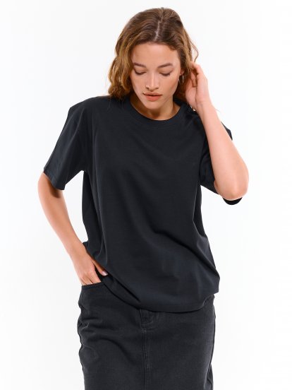 Bawełniany t-shirt damski typu oversize