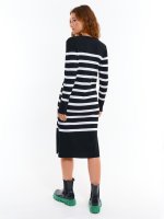 Striped knitted dress
