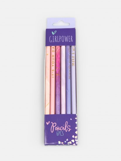 6 pencils with eraser
