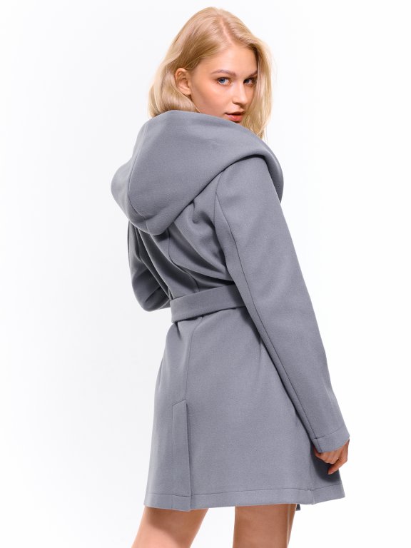 Basic coat with hood