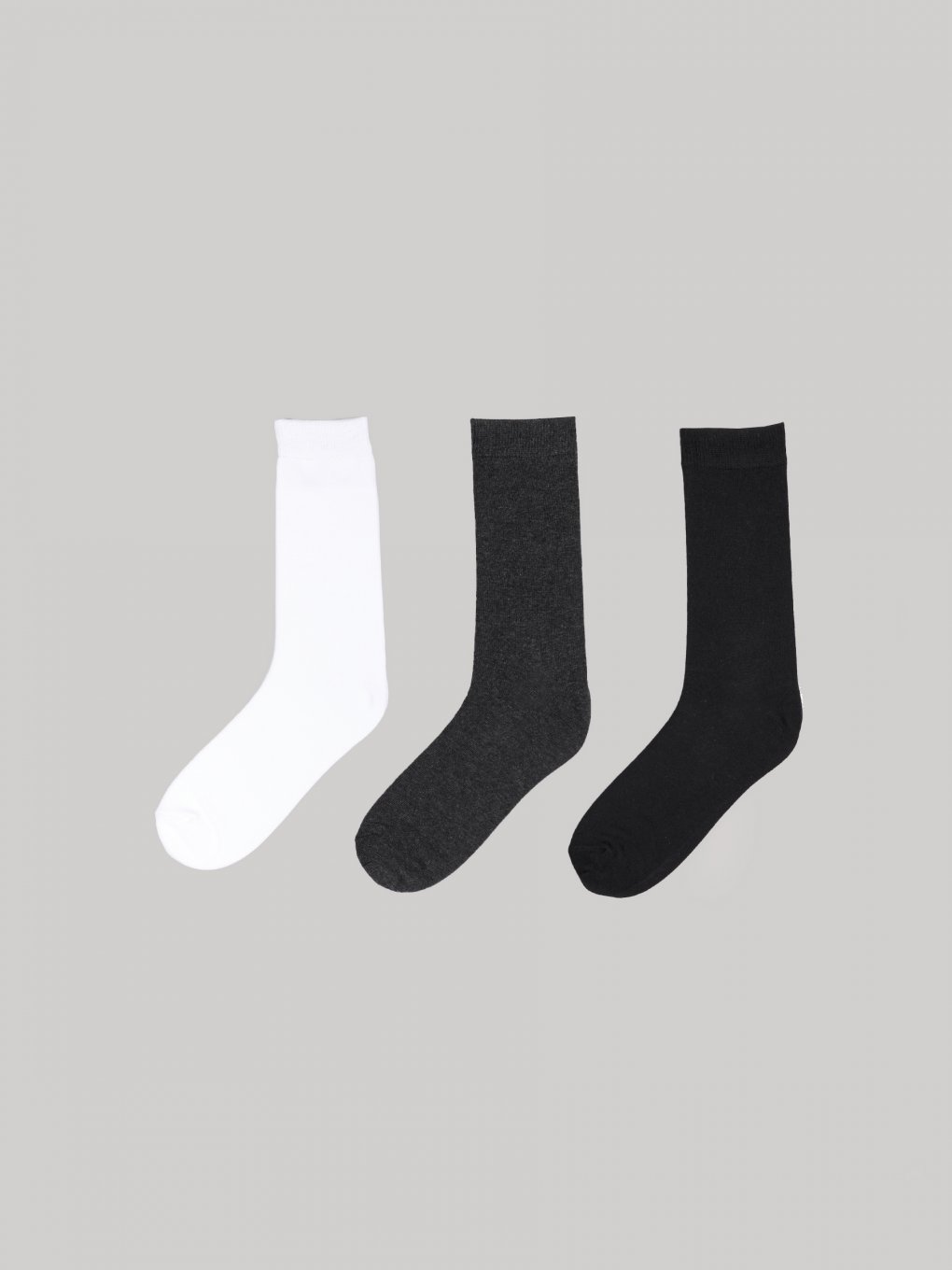 3 páry základných bavlnených pánskych ponožiek