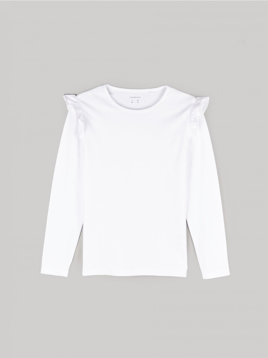 Cotton stretch t-shirt with ruffles