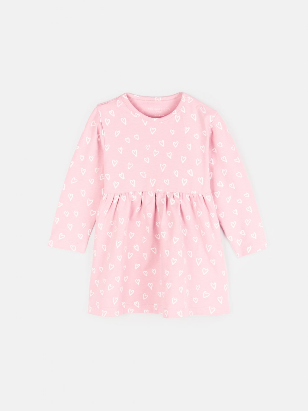 Bavlněné šaty pro miminka s potiskem srdíčka