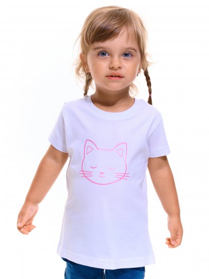 Cotton t-shirt with kitty print