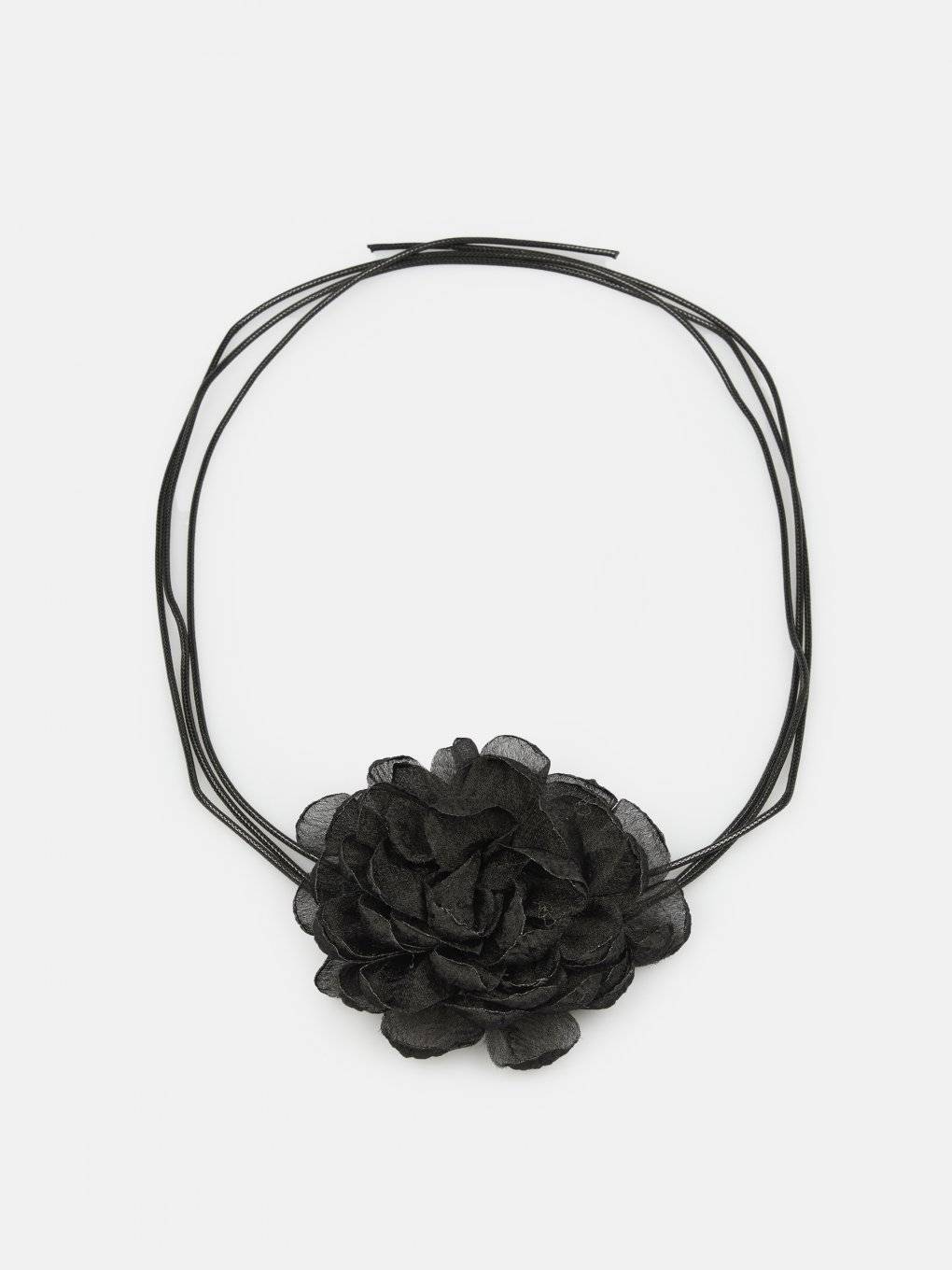 Choker with decorative flower