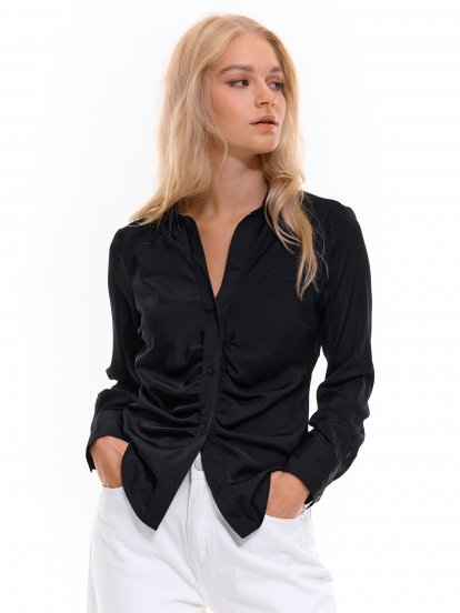 Blouse with ruched detail