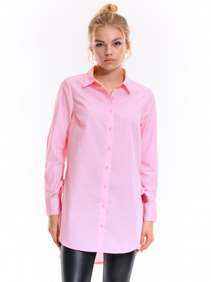 Oversize cotton blend shirt