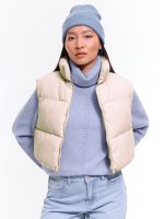 Cropped winter vest