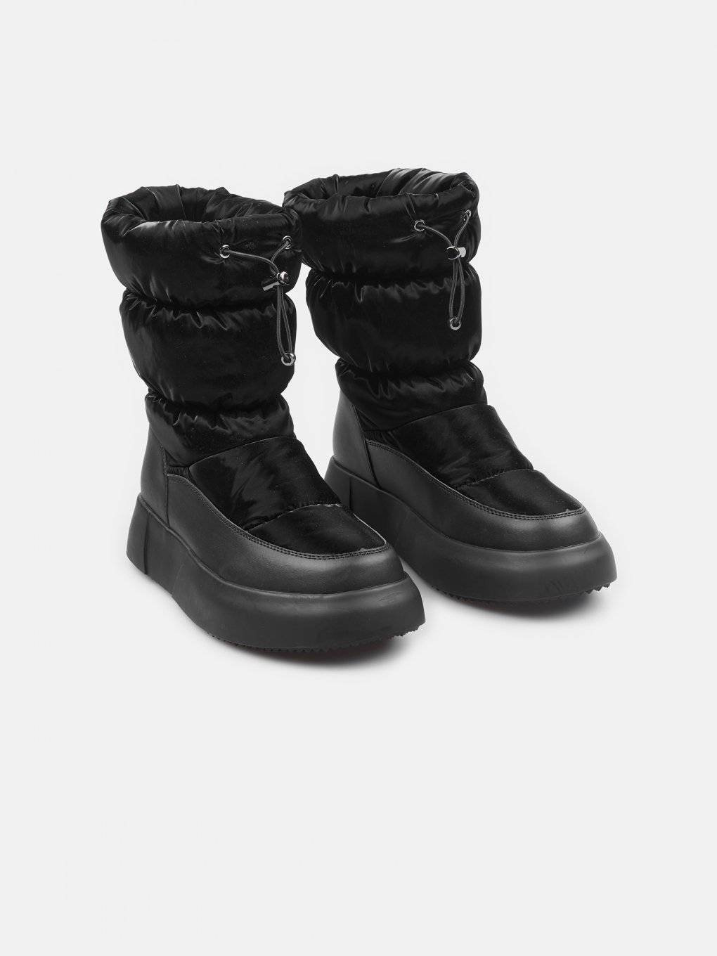Faux shearling snow boots