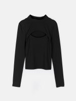 Rollneck cut out crop top