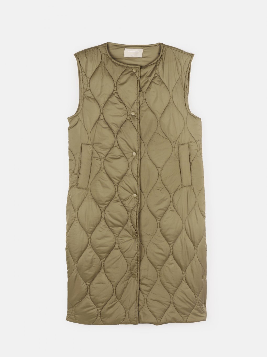Longline quilted vest