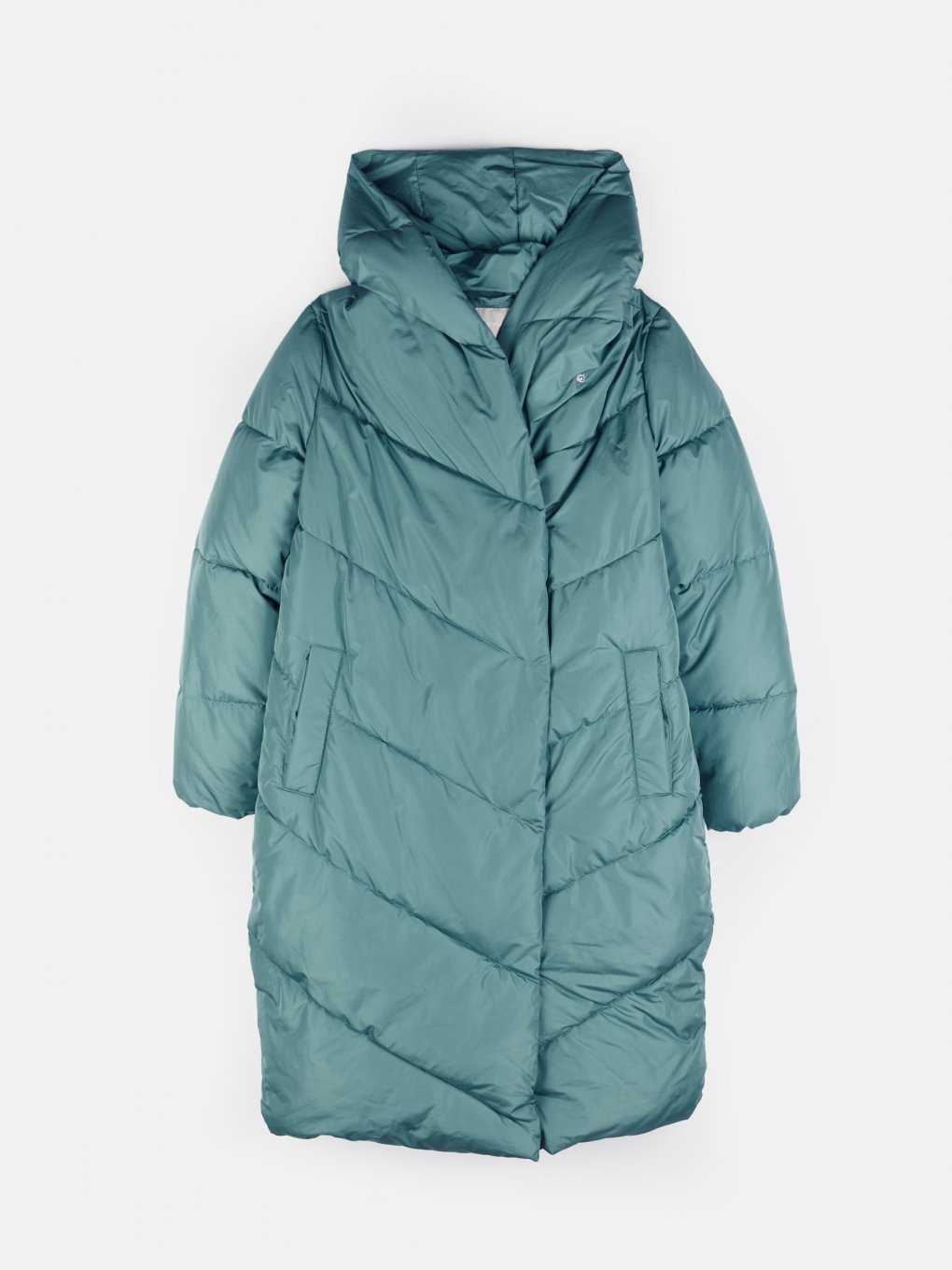 Longline quilted winter jacket