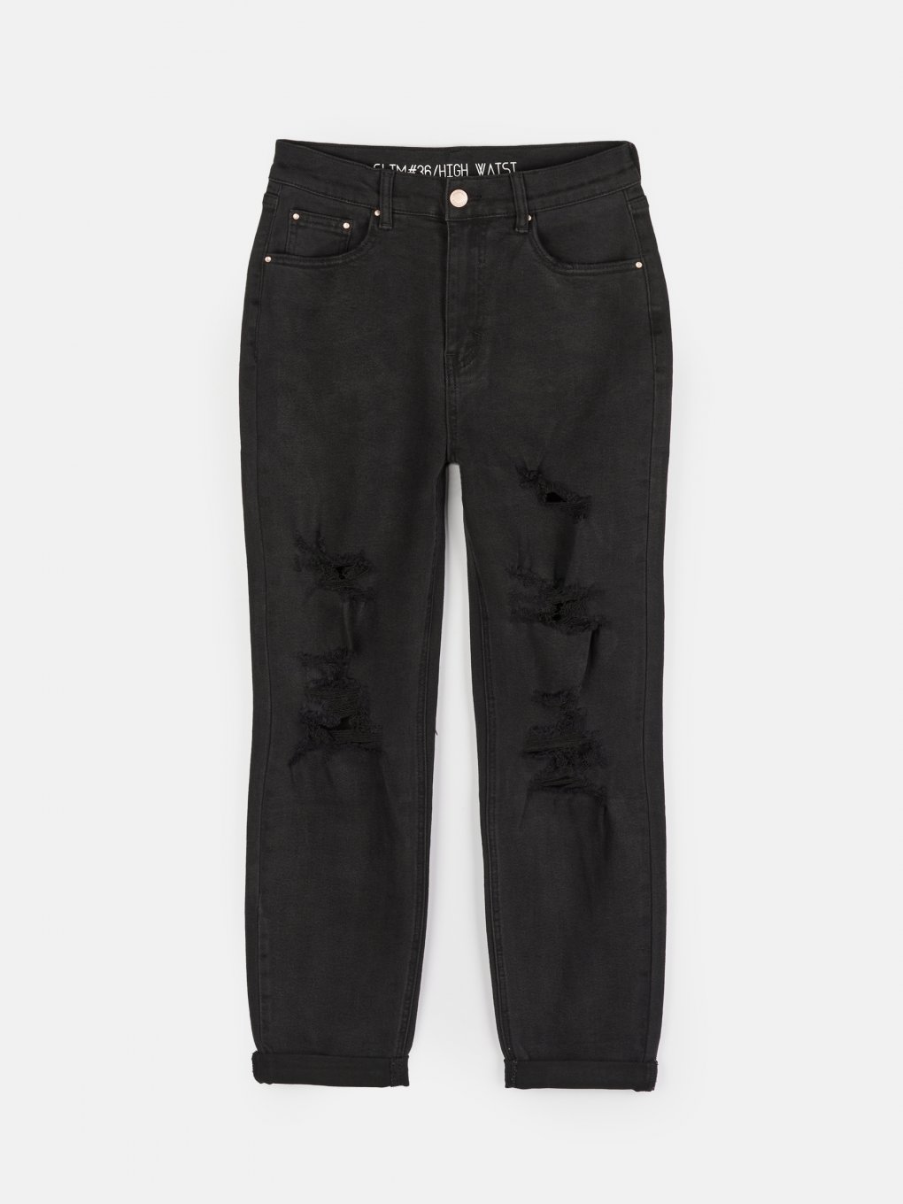 Damskie jeansy z dziurami