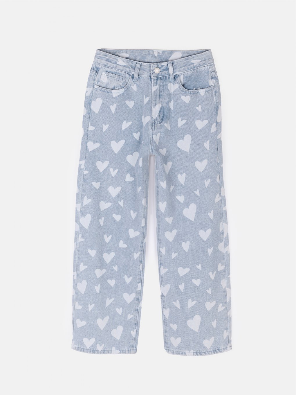 Jeans with heart print