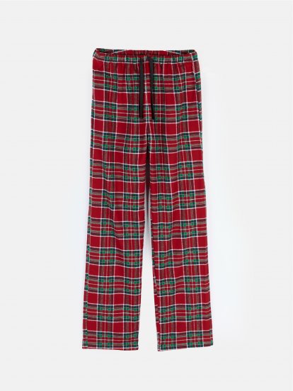 Kárované pyžamové kalhoty