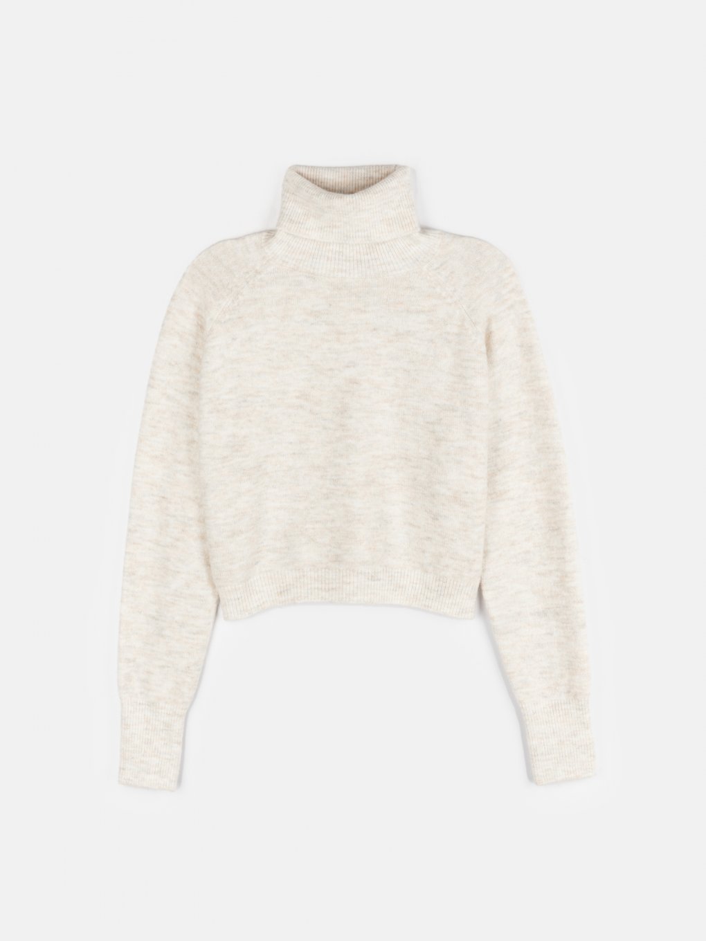 Cropped roll neck jumper