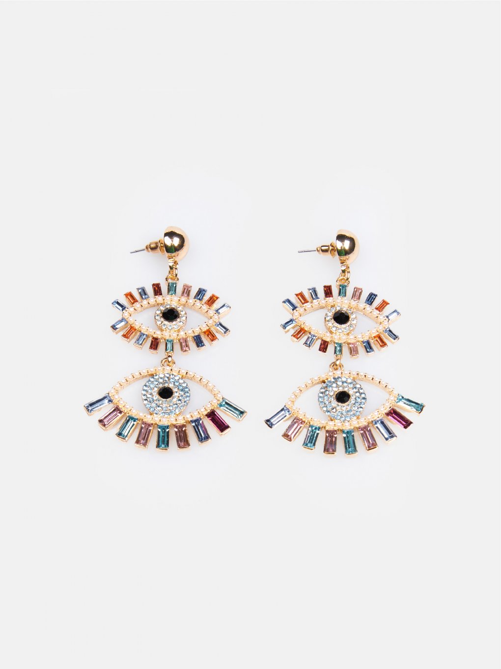 Earrings with faux stones