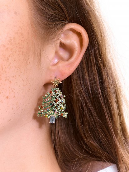 Christmas design earrings