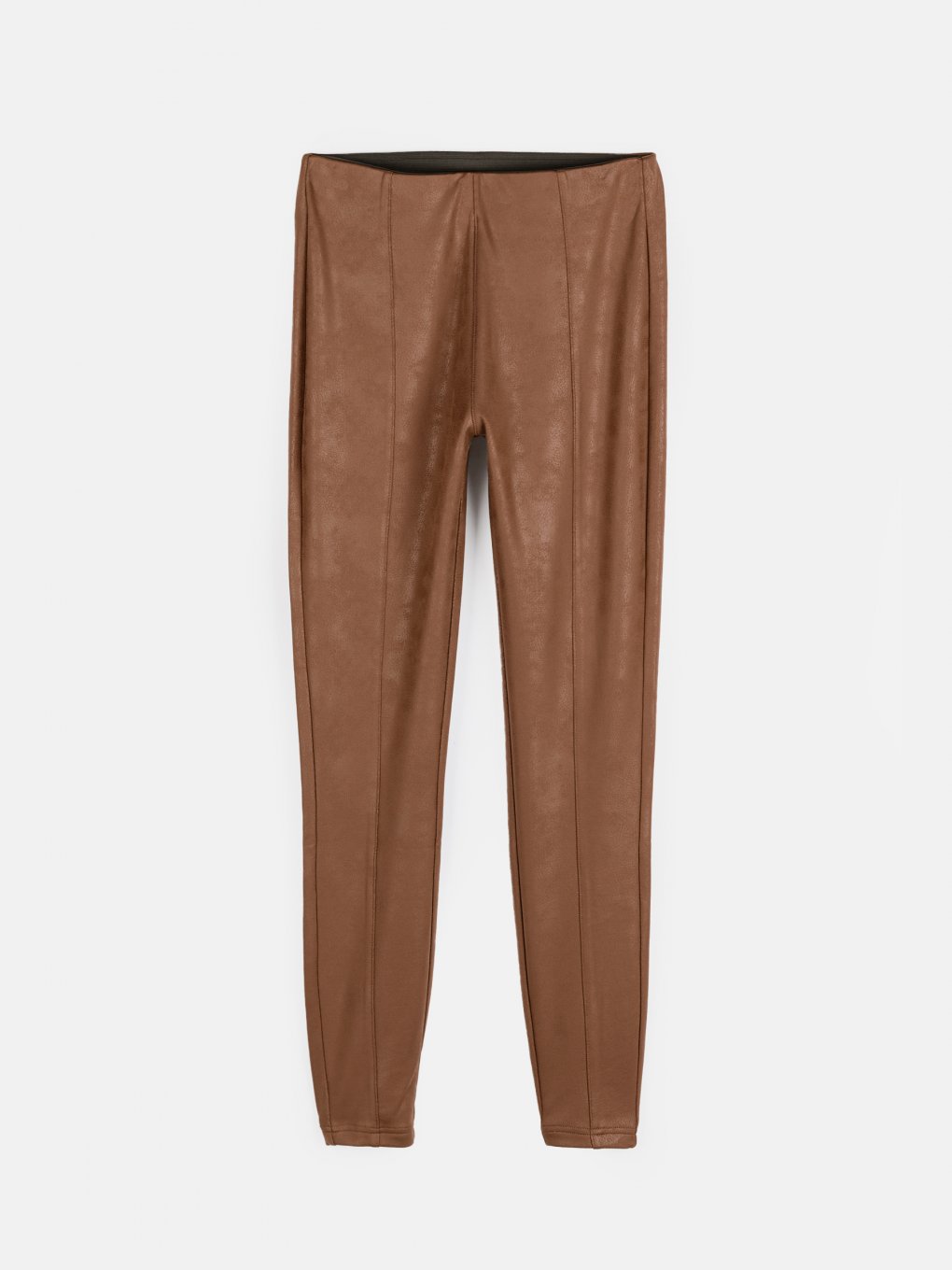 Faux suede skinny trousers
