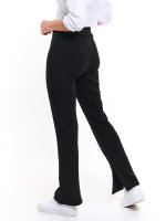 Straight fit pants with side splits