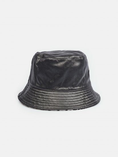 Oboustranný klobouk typu bucket s kohoutí stopou