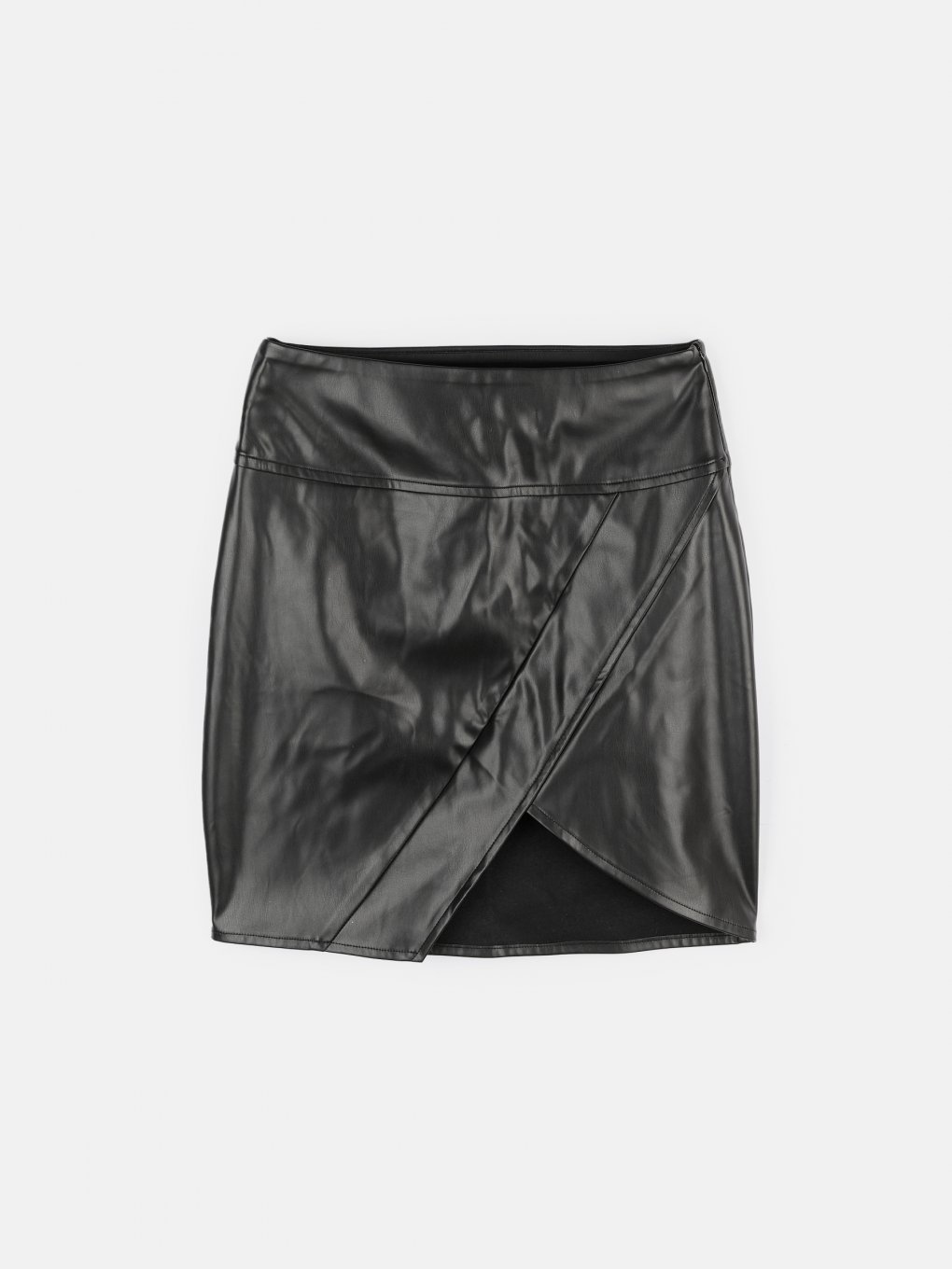 Faux leather bodycon skirt