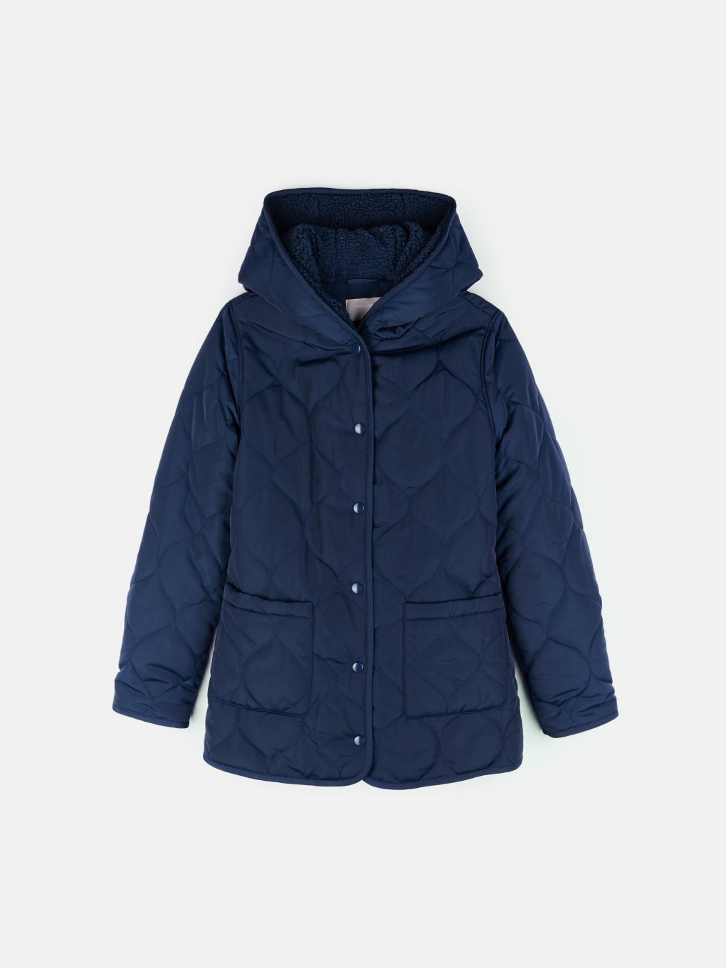 Pile lined quilted jacket