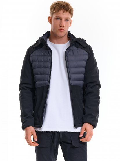Combined quilted winter jacket