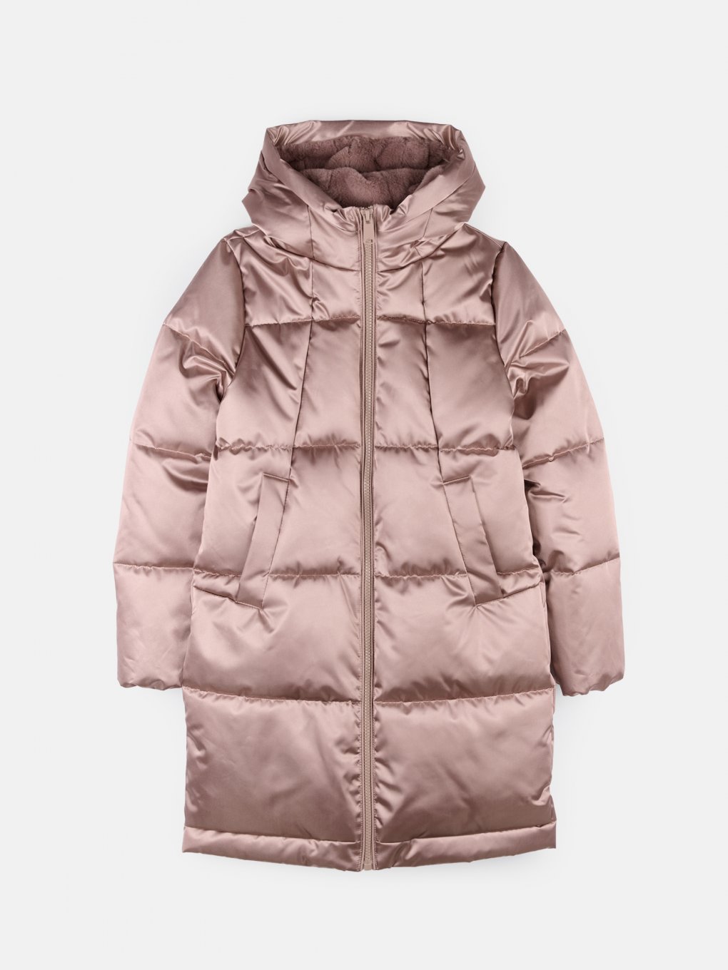 Shiny quilted winter jacket