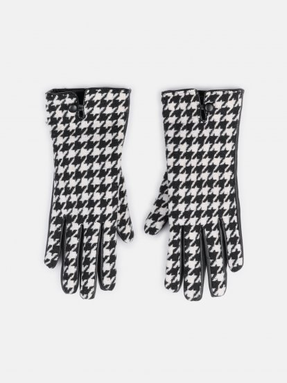 Houndstooth gloves