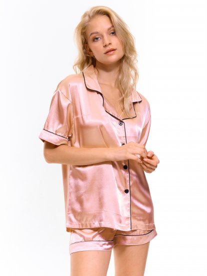 Satynowa koszula piżamowa