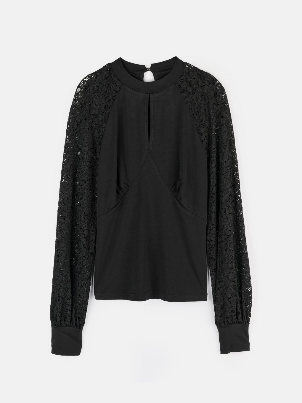 Top with lace sleeves
