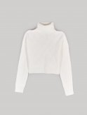 Cropped roll neck jumper