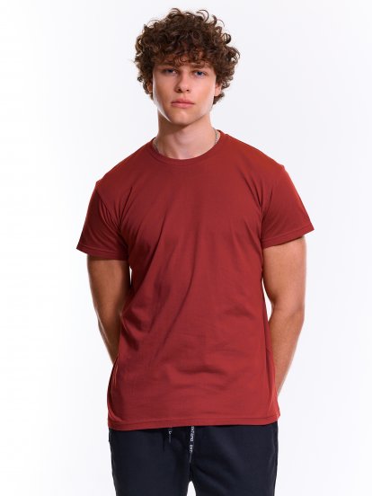 Bawełniany t-shirt basic z krótkim rękawem dla mężczyzn