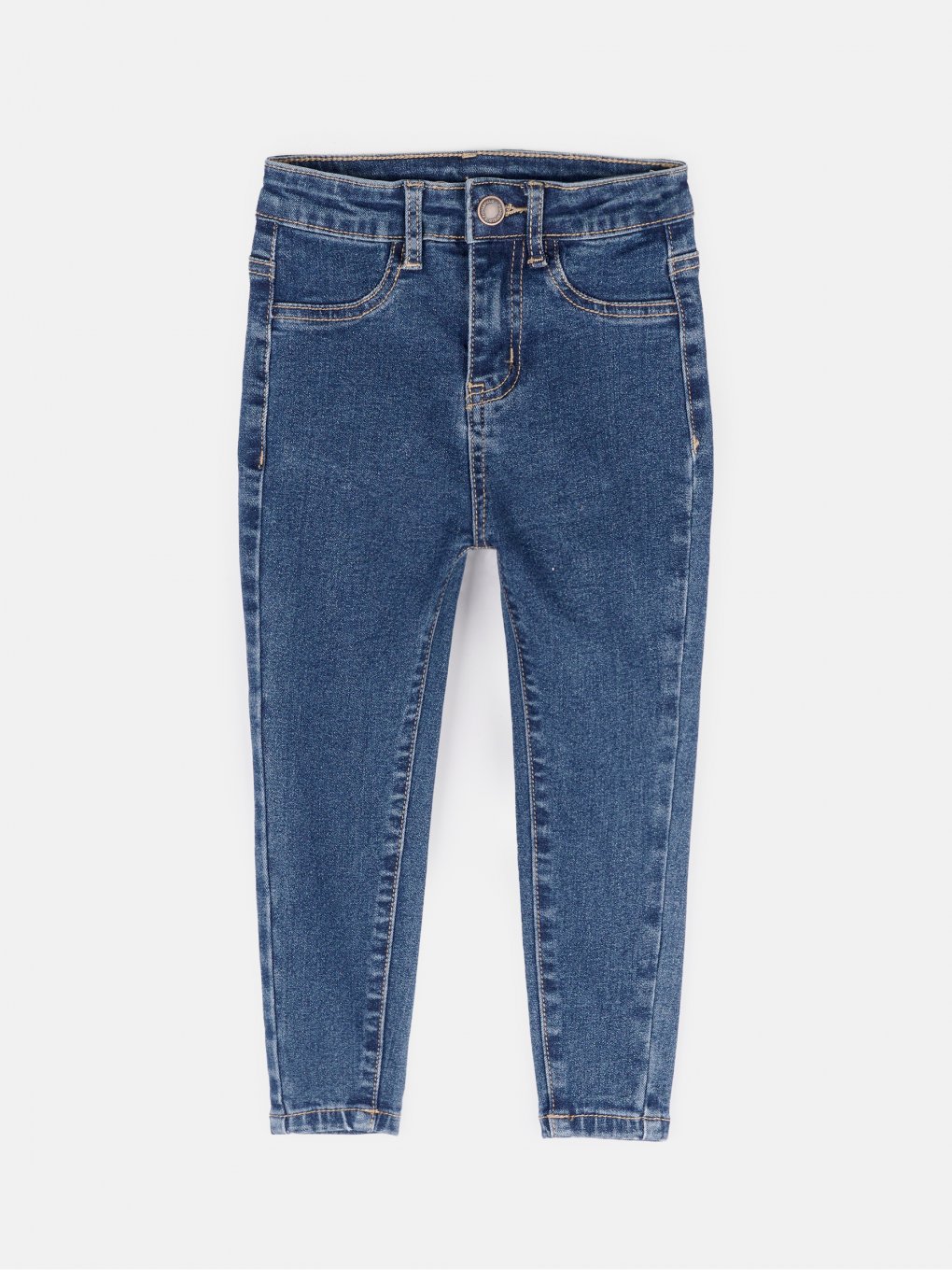 Základní elastické skinny jeansy s vysokým pasem