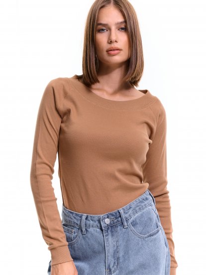 Ženska basic majica z dolgimi rokavi