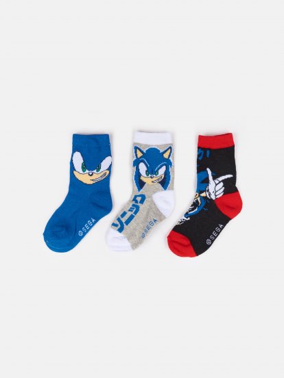 3 pár Sonic zoknit tartalmazó csomag
