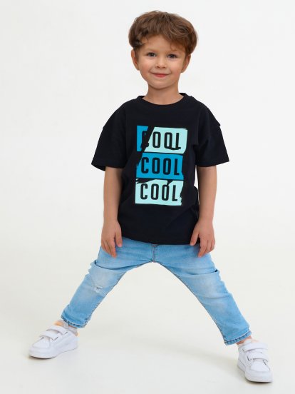 Bavlněné tričko s nápisem Cool chlapecké