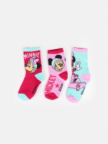 Belenie 3 párov ponožiek Minnie Mouse