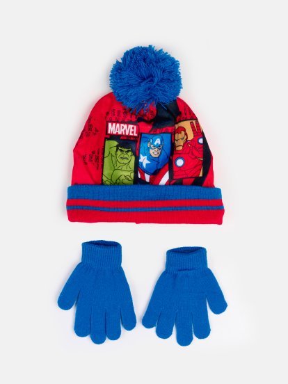 Set of cap and gloves Avengers