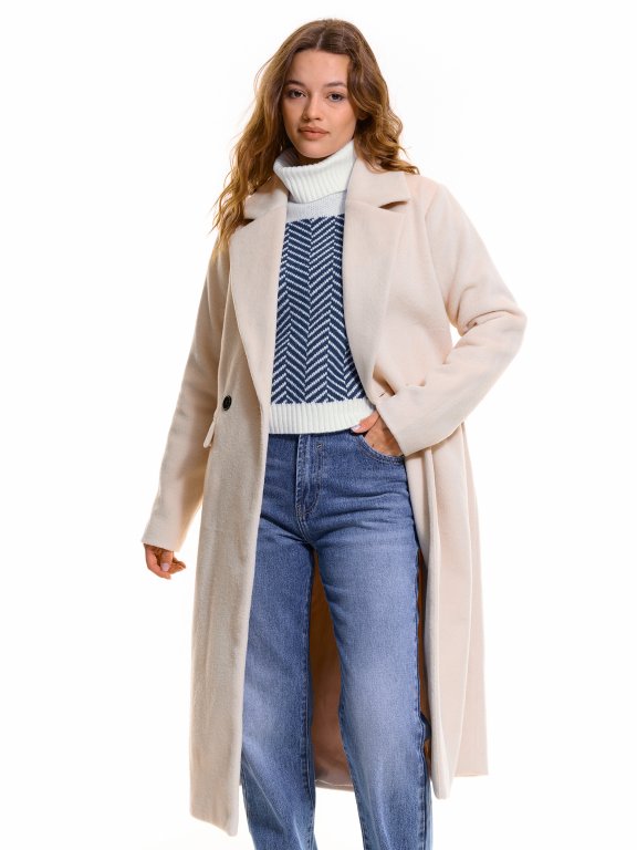 Oversized longline coat