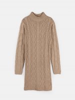 Longline cable-knit pullover