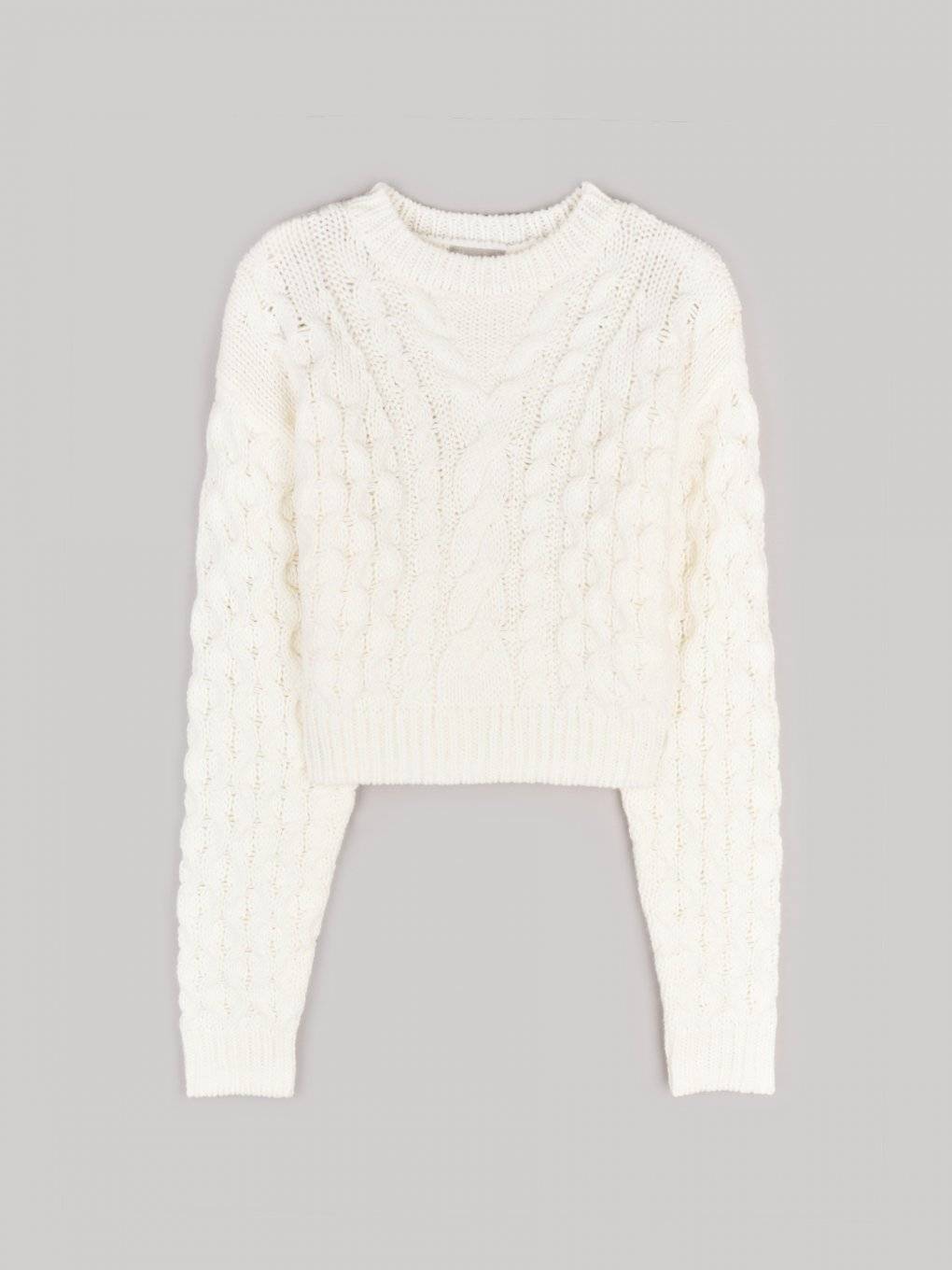 Knitted cropped pullover