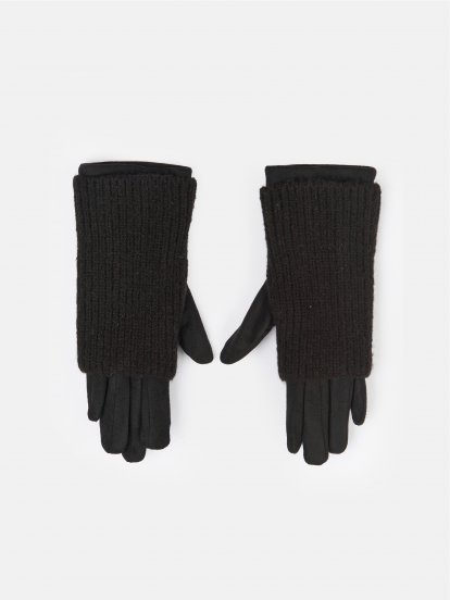 2 in 1 knitted gloves