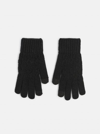 Knitted touch screen gloves
