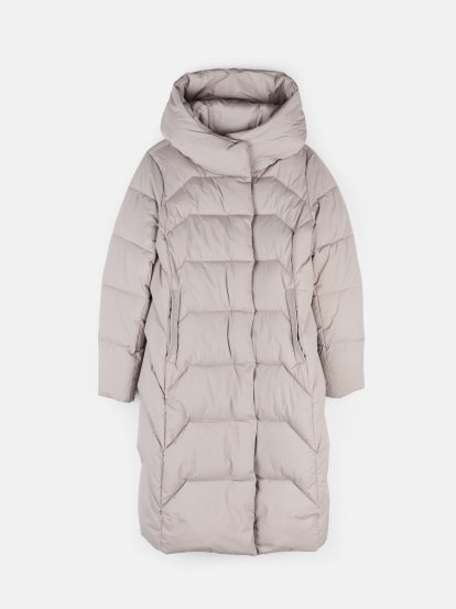 Quilted long winter padded jacket