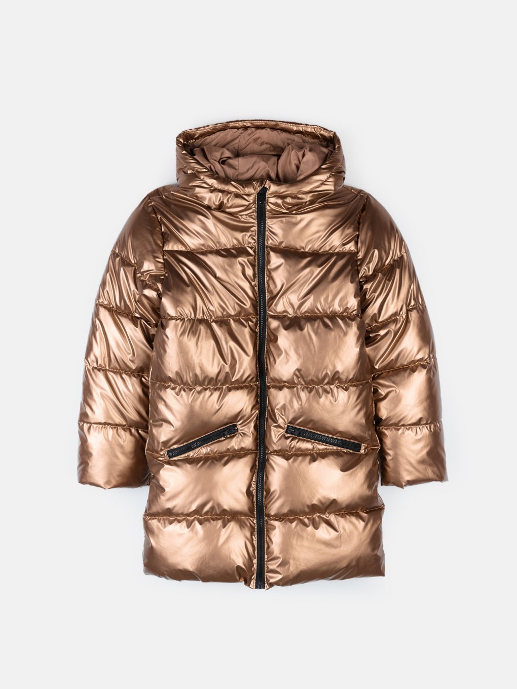 Quilted metallic winter jacket